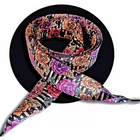 Lacets satin large rayés&nbsp;& fleuris : 2 largeurs pour vos…