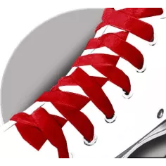 Lacets fins velours rouge pour vos chaussures