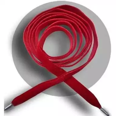 Lacets fins velours rouge pour vos chaussures