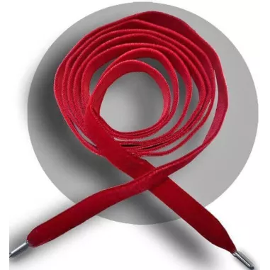 Lacets fins velours rouge pour vos chaussures