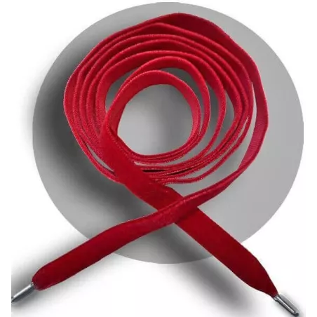 Lacets fins velours rouge pour vos chaussures