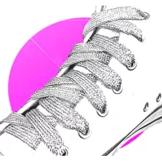 Lacets argentés pailletés pour vos chaussures