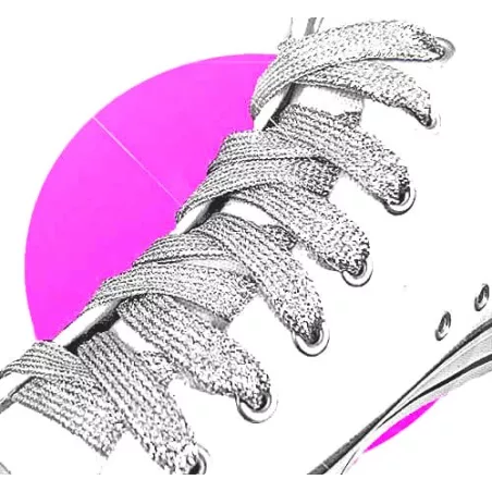 Lacets argentés pailletés pour vos chaussures