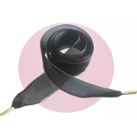 Lacets organza organdi ruban blanc noir doré fantaisie en…