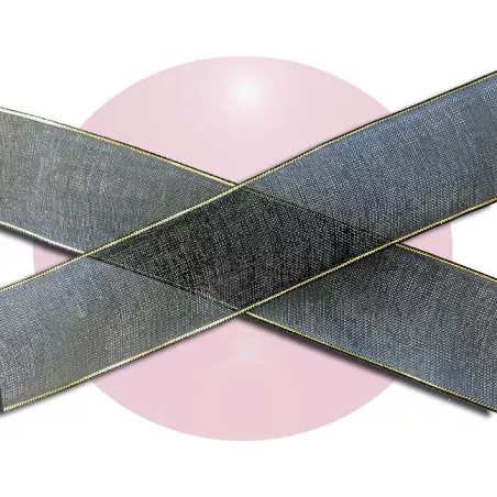 Lacets organza organdi ruban blanc noir doré fantaisie en…