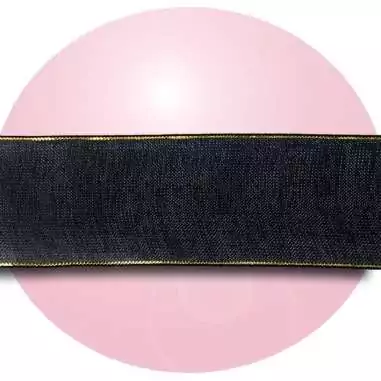 Lacets organza noir liseret doré pour vos chaussures