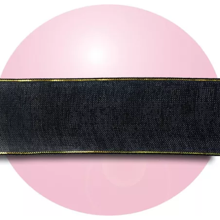 Lacets organza organdi ruban blanc noir doré fantaisie en…