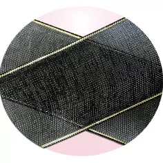 Lacets organza noir liseret doré pour vos chaussures 2