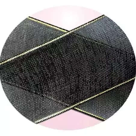 Lacets organza noir liseret doré pour vos chaussures Lacets organza noir liseret doré pour vos chaussures