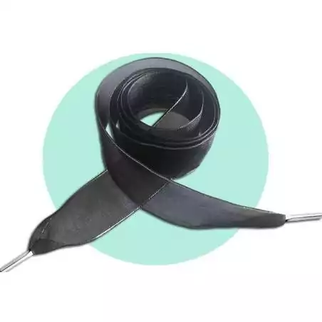 Lacets organza noir liseret argenté pour vos chaussures Lacets organza noir liseret argenté pour vos chaussures