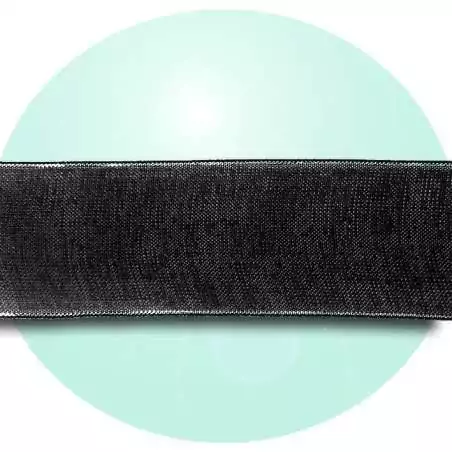 Lacets organza noir liseret argenté pour vos chaussures Lacets organza noir liseret argenté pour vos chaussures