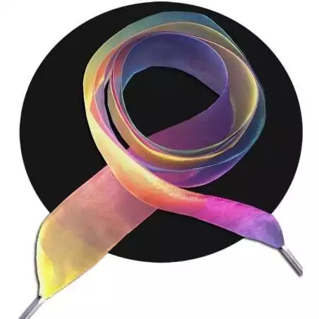 Lacets organdi rainbow multicolore pour vos chaussures