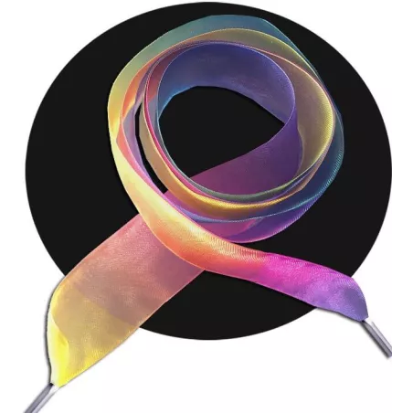 Lacets organdi&nbsp;rainbow&nbsp;multicolore pour vos chaussures