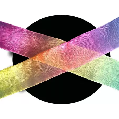 Lacets organdi&nbsp;rainbow&nbsp;multicolore pour vos chaussures