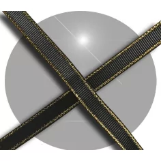 Lacets plats noirs liseret doré pour vos chaussures 2