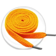  Lacets plats orange citrouille pour vos chaussures 