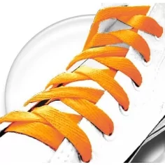 Lacets plats orange citrouille pour vos chaussures 2