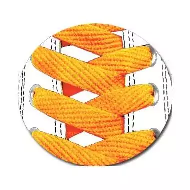 Lacets plats orange citrouille pour vos chaussures