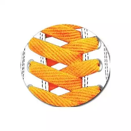 Lacets plats orange citrouille pour vos chaussures   Lacets plats orange citrouille pour vos chaussures
