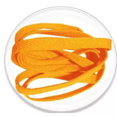 Lacets plats orange citrouille pour vos chaussures