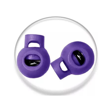 Stoppeurs boules violets pour vos lacets, capuches, ...