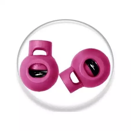 Stoppeurs boules rose fuchsia pour vos lacets, capuches, sacs...