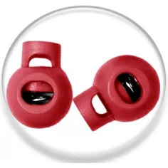 Stoppeurs boules rouges pour vos lacets, capuches, sacs...