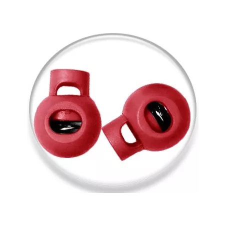 Stoppeurs boules rouges pour vos lacets, capuches, sacs...