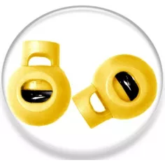 Stoppeurs boules jaunes pour vos lacets, capuches, sacs...