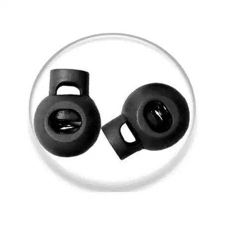 Stoppeurs boules noirs pour vos lacets, capuches, sacs, pantalons,... Stoppeurs boules noirs pour vos lacets, capuches, sacs, pantalons,...