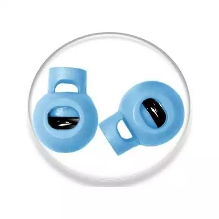 Stoppeurs boules bleus pour vos lacets, capuches, sacs, ...