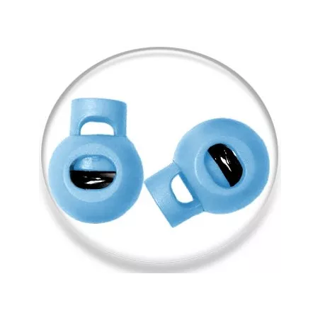 Bloqueurs-stoppeurs en bleu lagon forme boule | LacetsFun