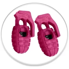 Stoppeurs bloqueurs grenades fuchsia pour lacets, capuches, sacs...