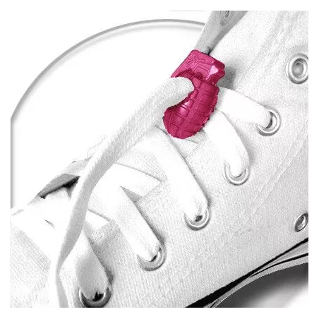 Bloqueurs-stoppeurs fushia forme grenade| LacetsFun