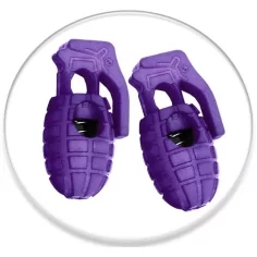 Stoppeurs bloqueurs grenades violets pour vos lacets, capuches, sacs