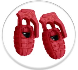 1 paire x bloqueurs-stoppeurs grenades rouges
