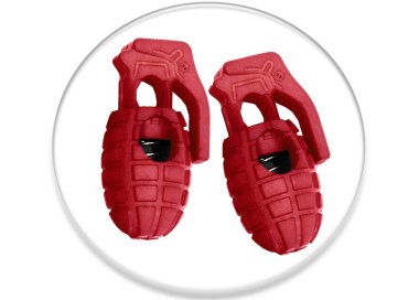1 paire x bloqueurs-stoppeurs grenades rouges