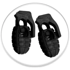 Stoppeurs bloqueurs grenades noirs pour vos lacets, capuches, sacs...