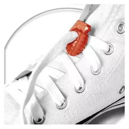 Stoppeurs bloqueurs grenades oranges pour lacets, capuches, sacs...