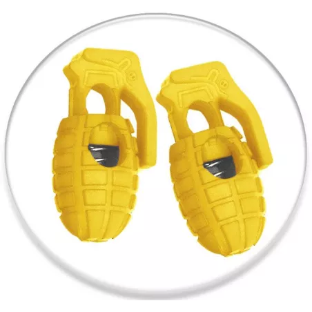 Stoppeurs bloqueurs grenades jaunes pour lacets, capuche,…