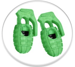 1 paire x bloqueurs-stoppeurs grenades verts