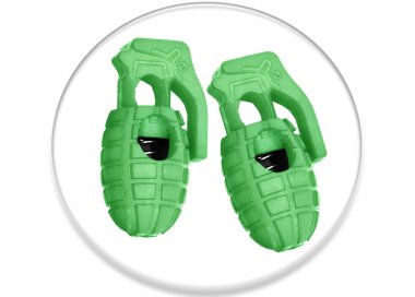 1 paire x bloqueurs-stoppeurs grenades verts