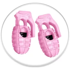 Stoppeurs grenades roses pour lacets, capuches, sacs,…