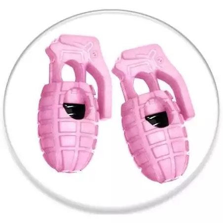 Stoppeurs grenades roses pour lacets, capuches, sacs, pantalons, ...