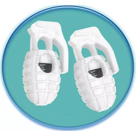 Bloqueurs stoppeurs grenades blanches de lacets de…