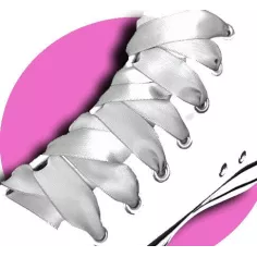 Lacets en satin gris perle pour vos chaussures