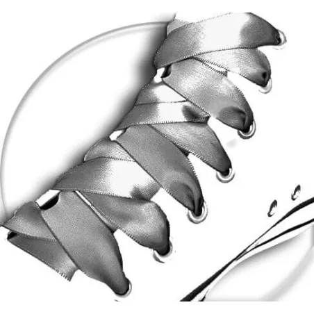 Lacets de chaussures satin gris foncé…