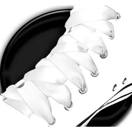 Lacets en satin blanc pour vos chaussures