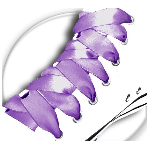 Lacets en satin violet lavande