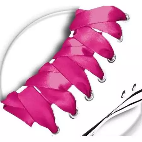 Lacets en satin rose fuchsia pour vos chaussures Lacets en satin rose fuchsia pour vos chaussures